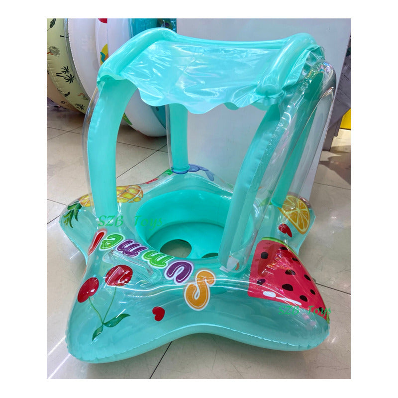 Inflable Flotador Silla Bebe Niño Con Techo Estrella Piscina