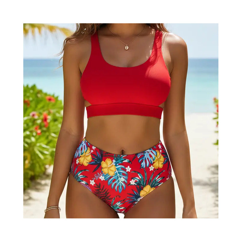 Bikini Mallas Tiro Alto 2 Piezas Push Up Uniteduy Varios Col