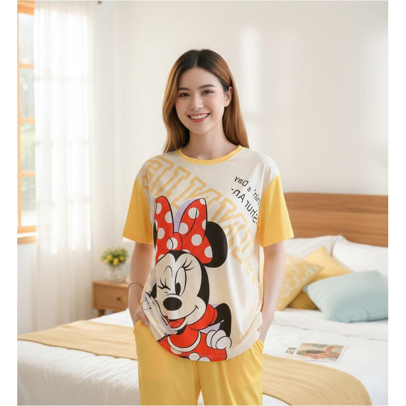 Pijama Pantalon Y Remera Stitch Minnie Donald Daisy Mickey