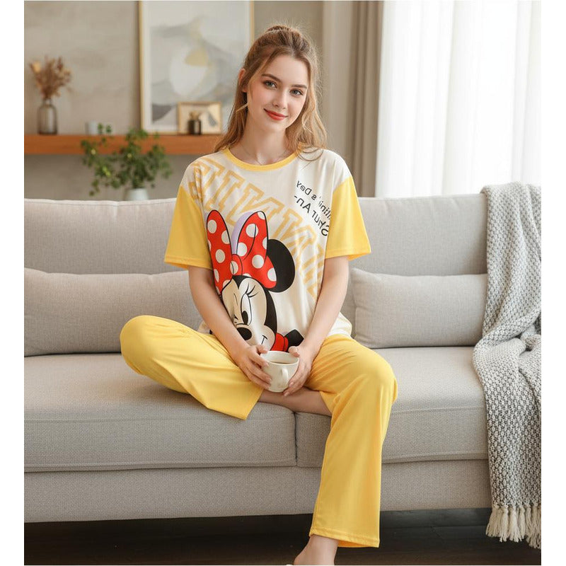 Pijama Pantalon Y Remera Stitch Minnie Donald Daisy Mickey