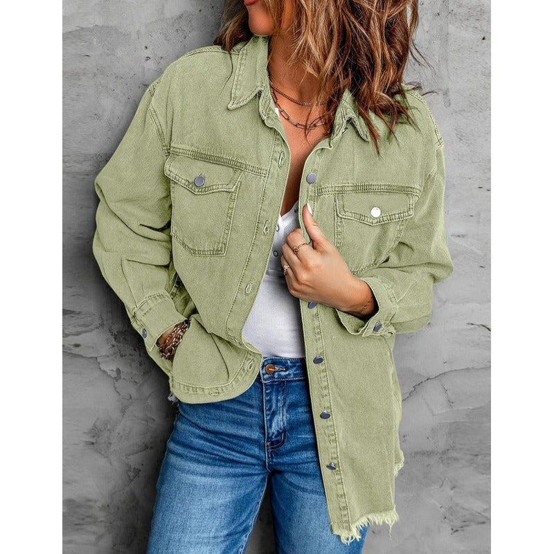 Sobre Camisa Campera Jeans Varios Colores Oversize Uniteduy