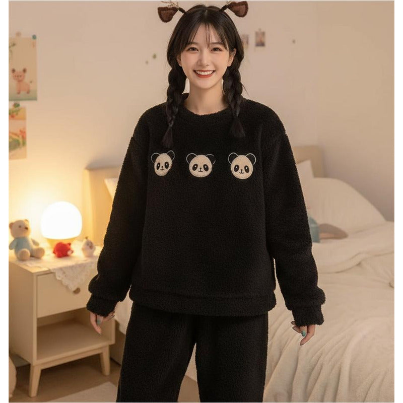 Pijama Peluche Largo Osos Plus Abrigados Varios Colores