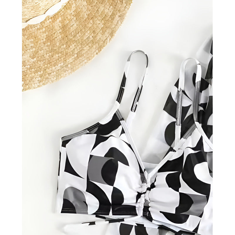 Bikini Malla 3 Piezas Tankini Short Soutien Camisa Uniteduy