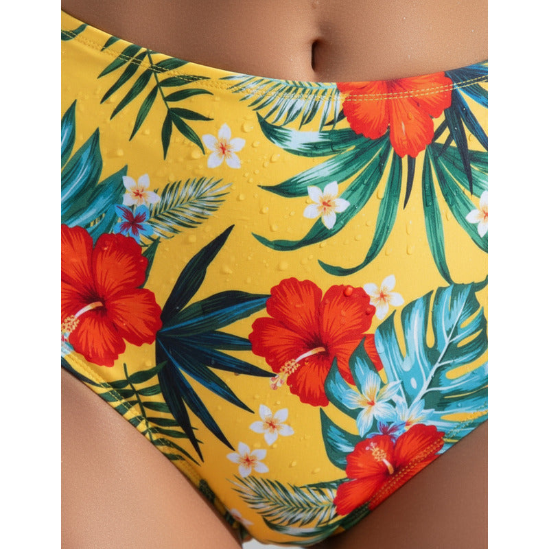 Bikini Mallas Tiro Alto 2 Piezas Push Up Uniteduy Varios Col