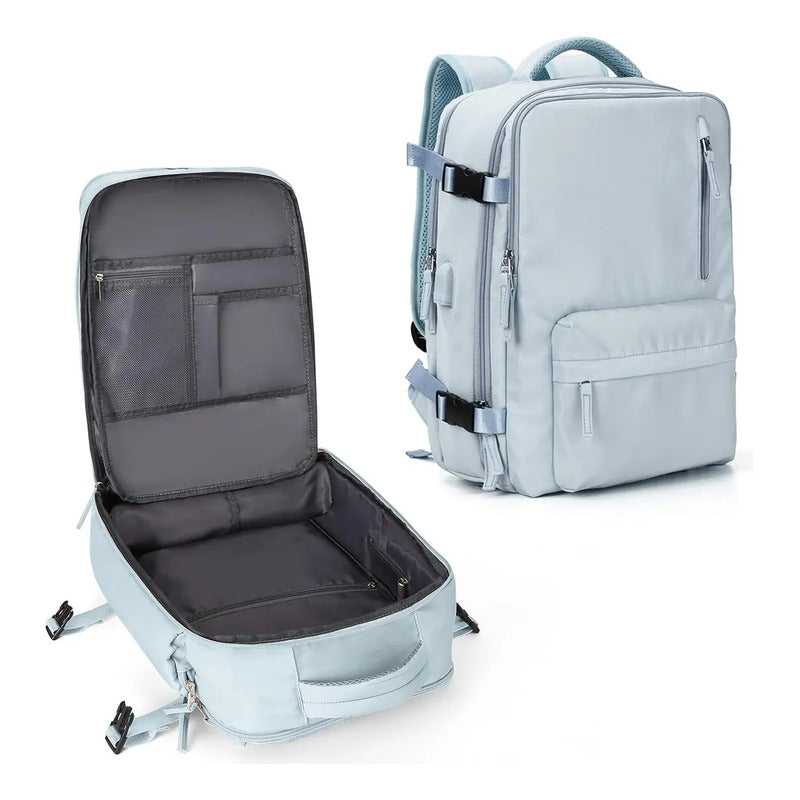 Mochila Viaje Grande Con Usb Varias Reparticiones Uniteduy