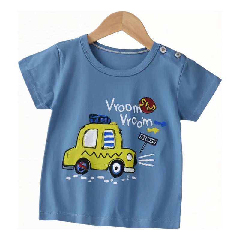 Remeras Manga Corta Algodon Bebes Y Niños Varios Diseños