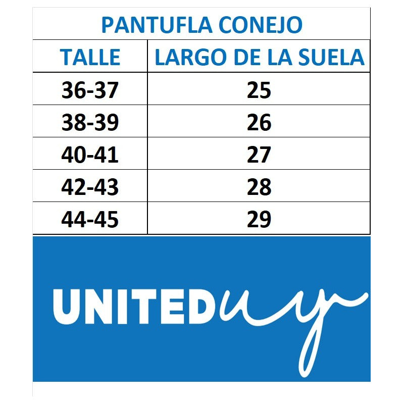 Pantufla Conejo Peludas Con Suela De Goma Varios Colores