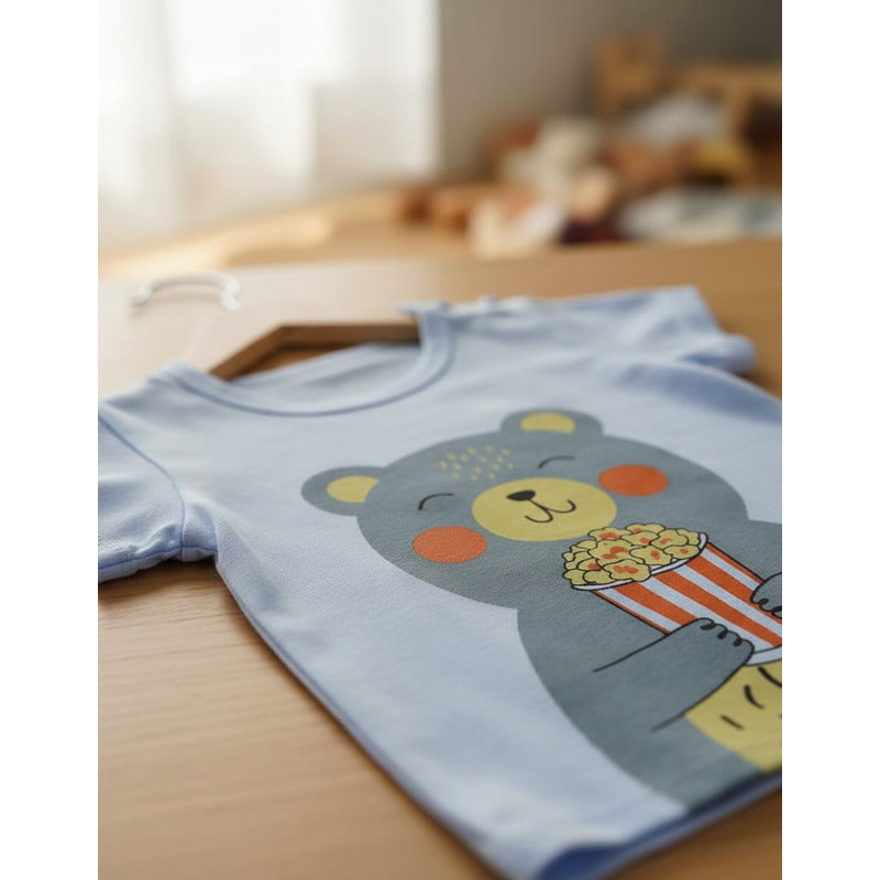 Remeras Manga Corta Algodon Bebes Y Niños Varios Diseños