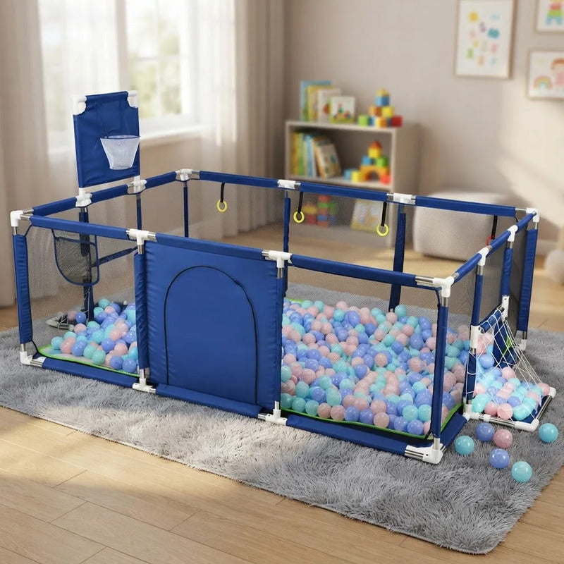 Corral Pelotero Para Bebe Con Arco Y Aro Medida 235*66*129