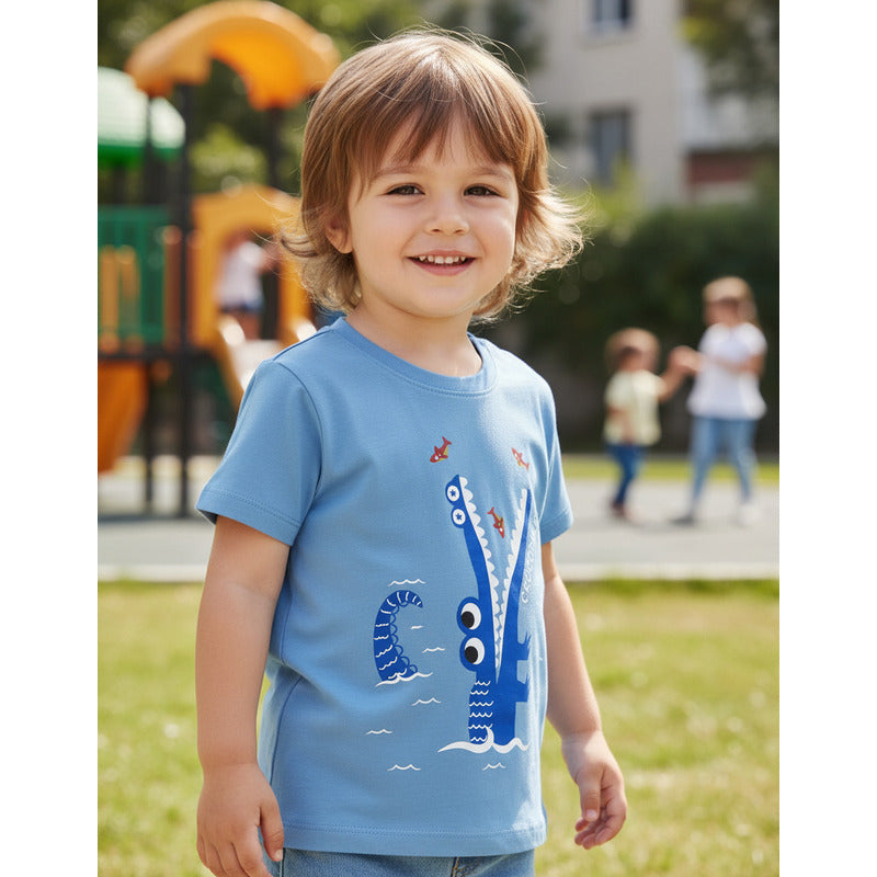 Remeras Manga Corta Algodon Bebes Y Niños Varios Diseños