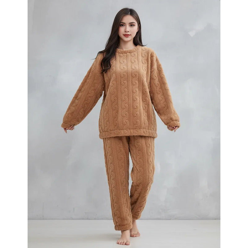 Pijama Peluche Peludo Plush Texturado De Dama Varios Colores