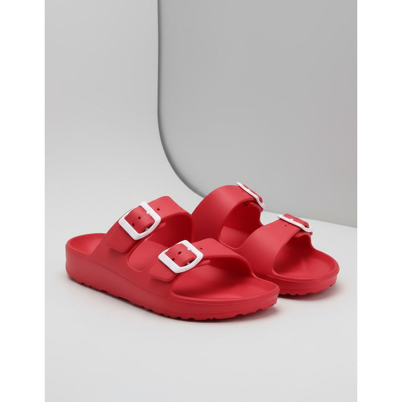 Sandalias Chancletas Antideslizante Con Hebilla Unisex