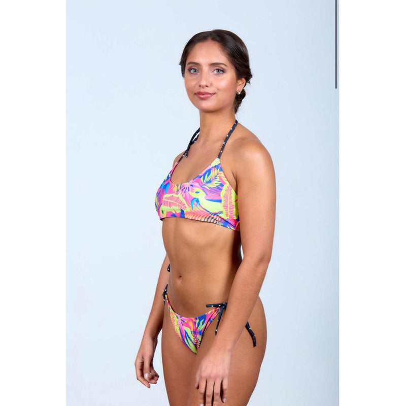 Bikini Malla Atado Tanga Estampado Cola Less Uniteduy Dama