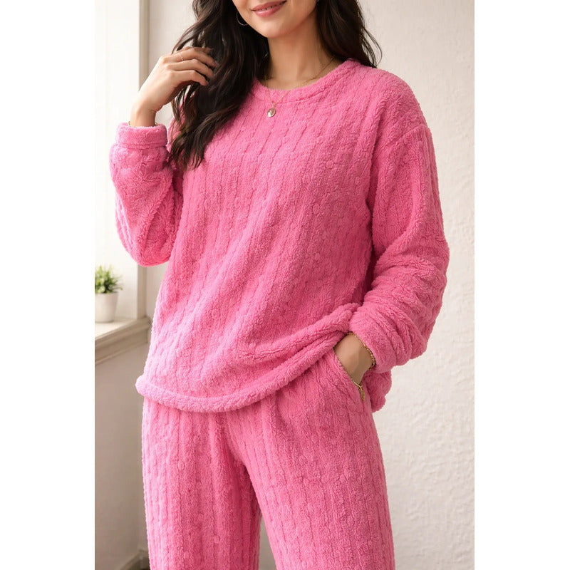 Pijama Peluche Peludo Plush Texturado De Dama Varios Colores