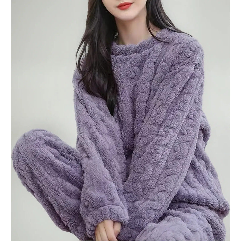 Pijama Peluche Peludo Plush Texturado De Dama Varios Colores