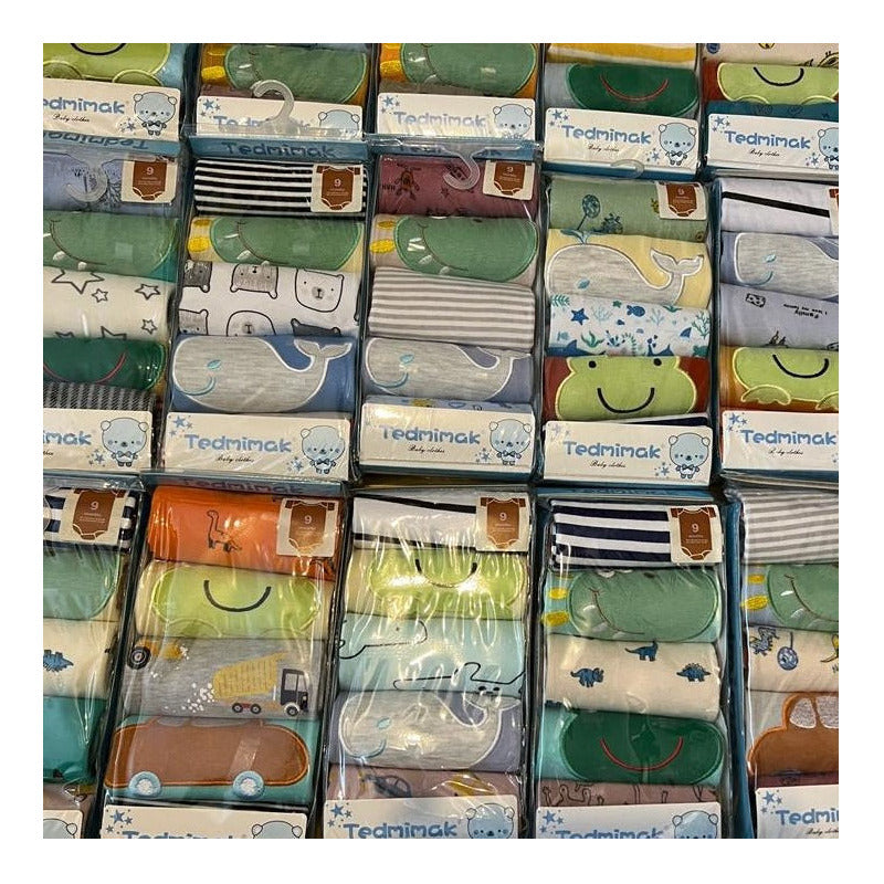 Body Bebe Pack Por 5 Manga Corta  Modelos Surtidos Uniteduy