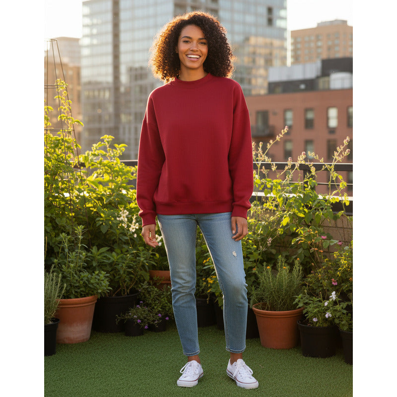 Buzo Deportivo Mujer Cuello Redondo Con Felpa Uniteduy