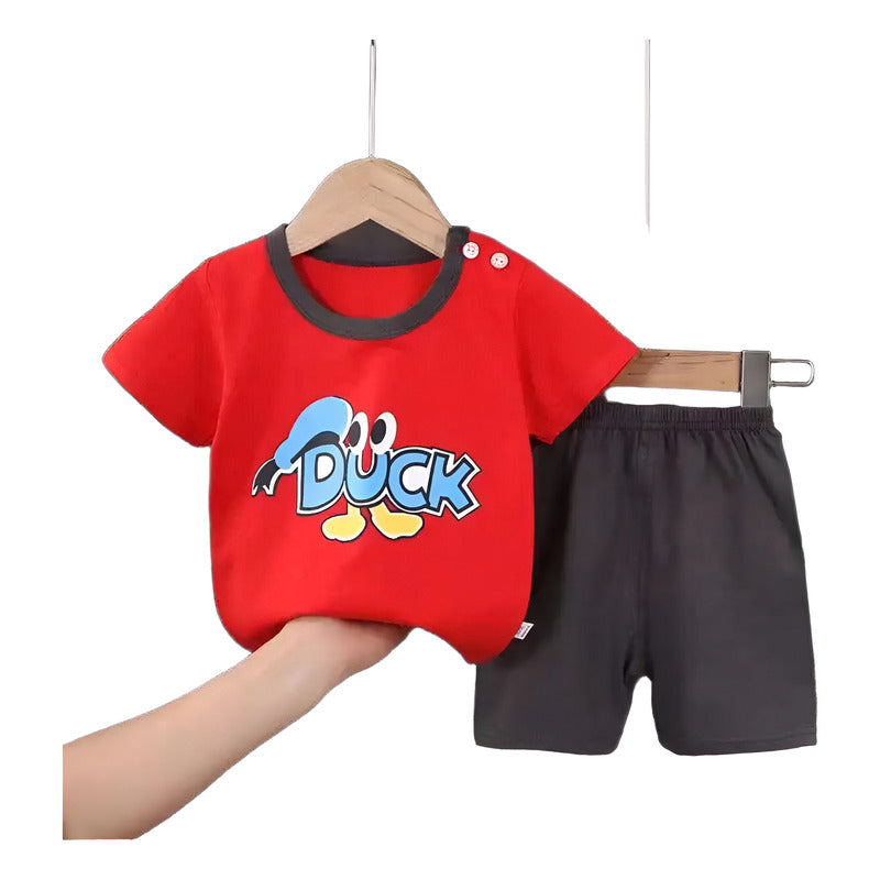 Conjunto De Niño Short Y Remera Bebe Varios Diseños Uniteduy
