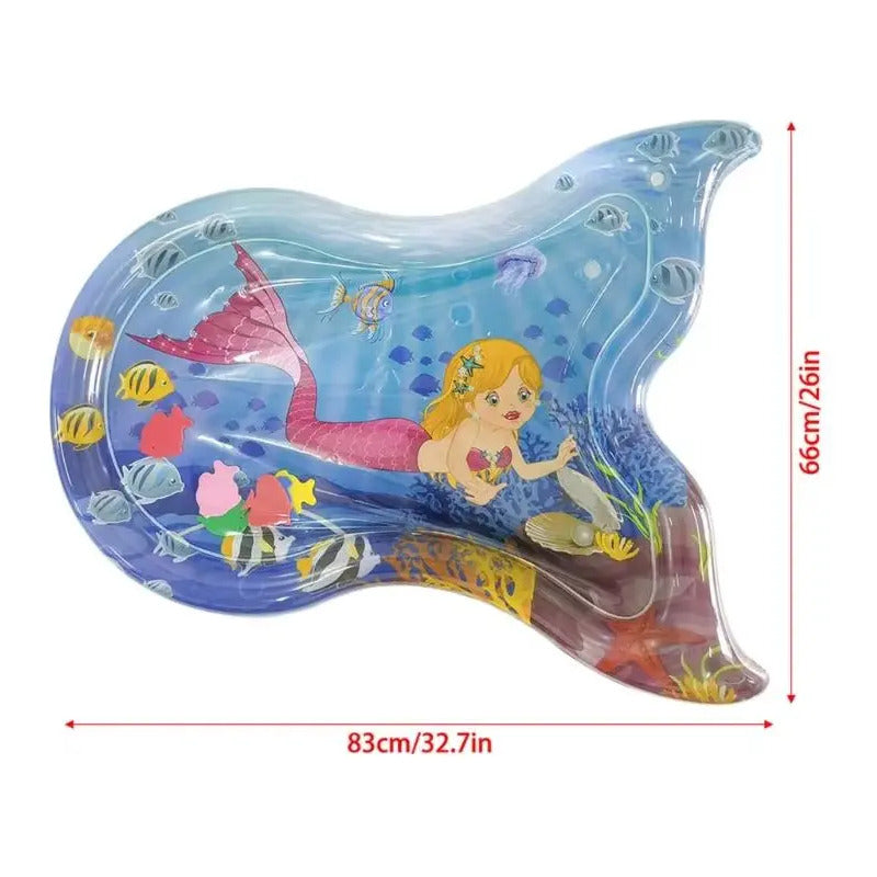 Alfombra Colchoneta Inflable Sensorial Sirena Grande Bebes