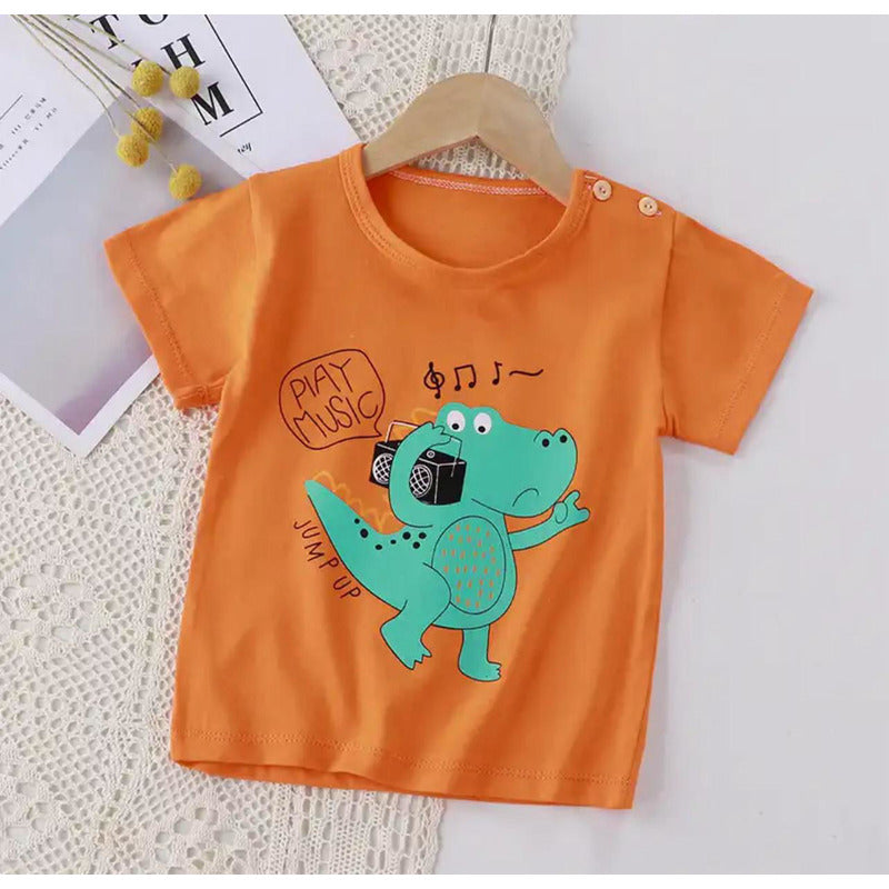 Remeras Manga Corta Algodon Bebes Y Niños Varios Diseños