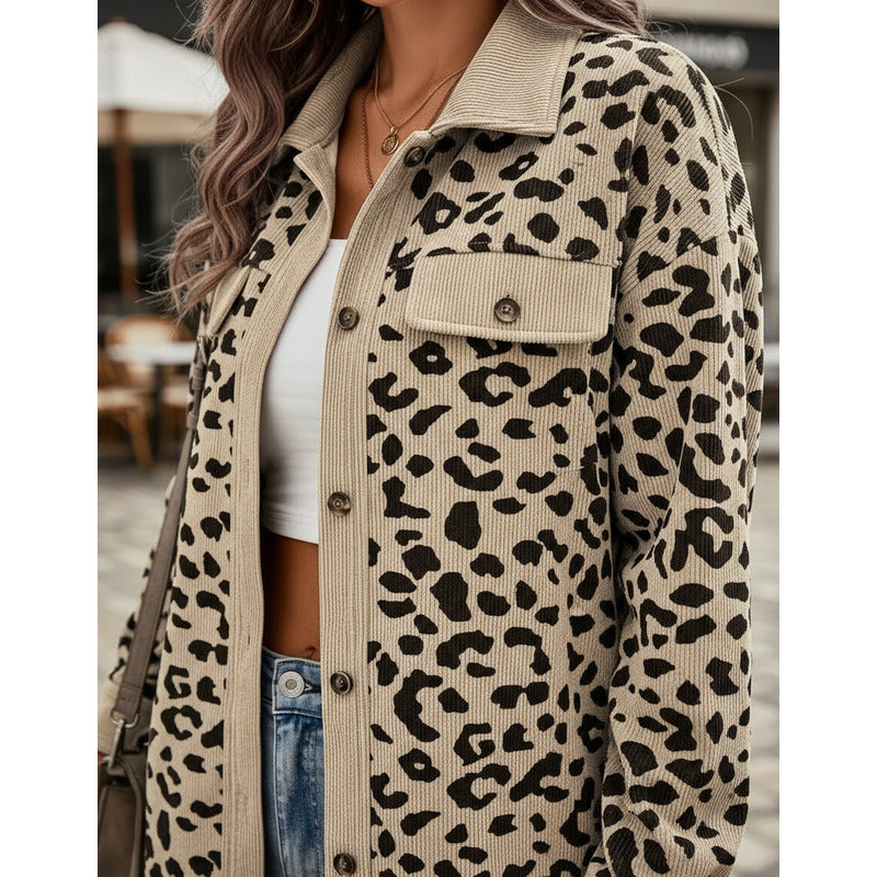 Sobre Camisa Pana Animal Print Varios Colores