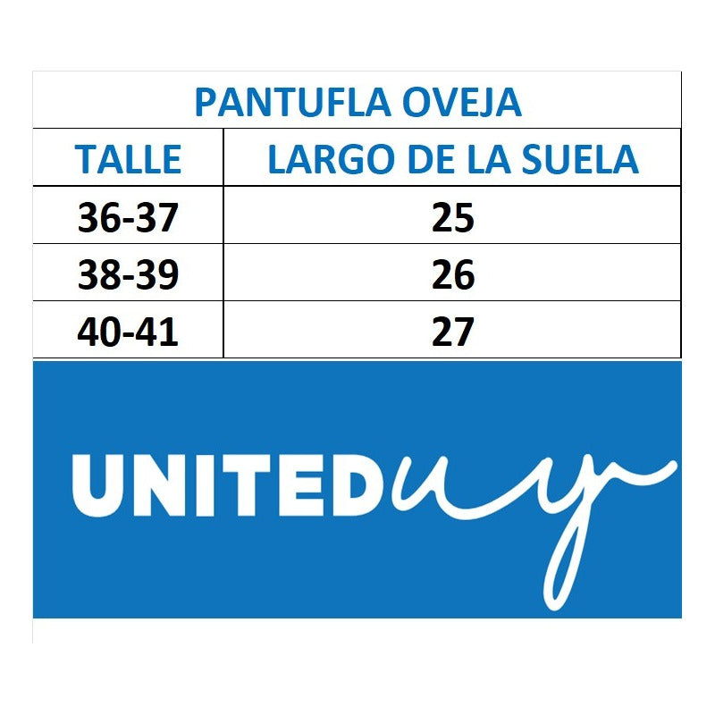 Pantuflas Oveja Peluche Abierta Sin Talon Suela De Goma