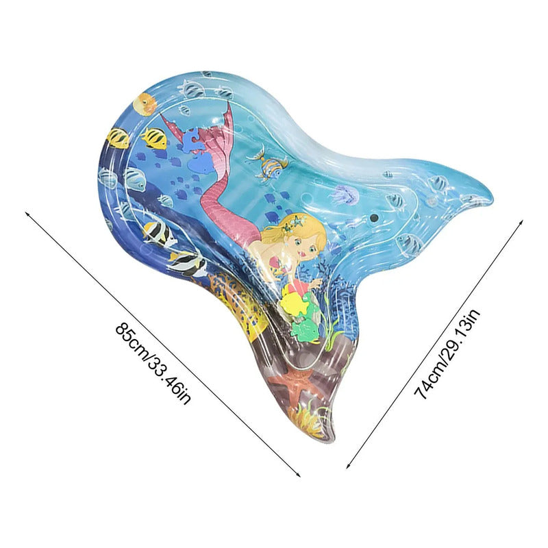Alfombra Colchoneta Inflable Sensorial Sirena Grande Bebes