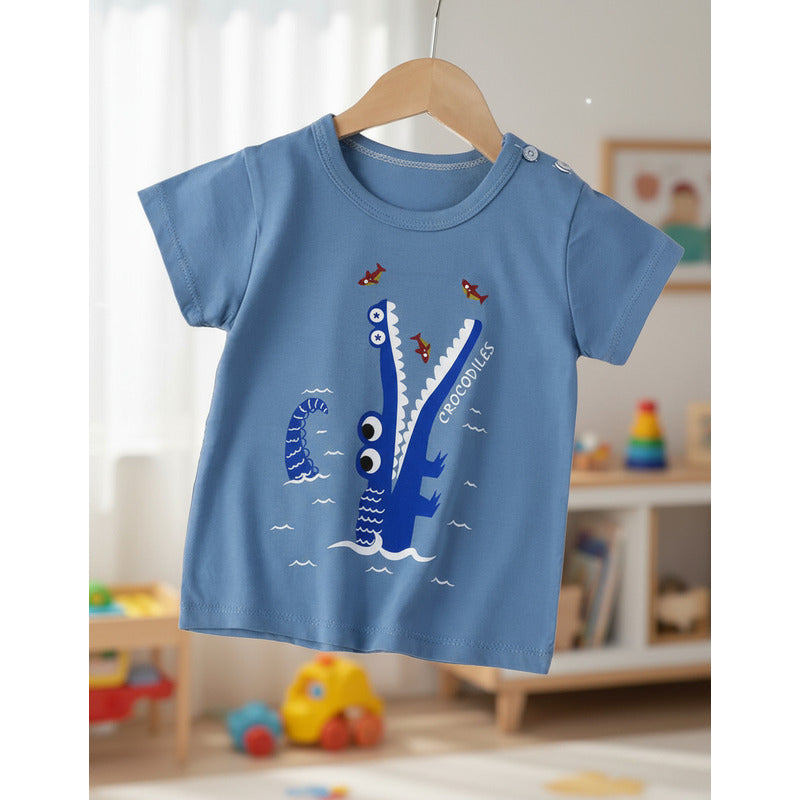 Remeras Manga Corta Algodon Bebes Y Niños Varios Diseños