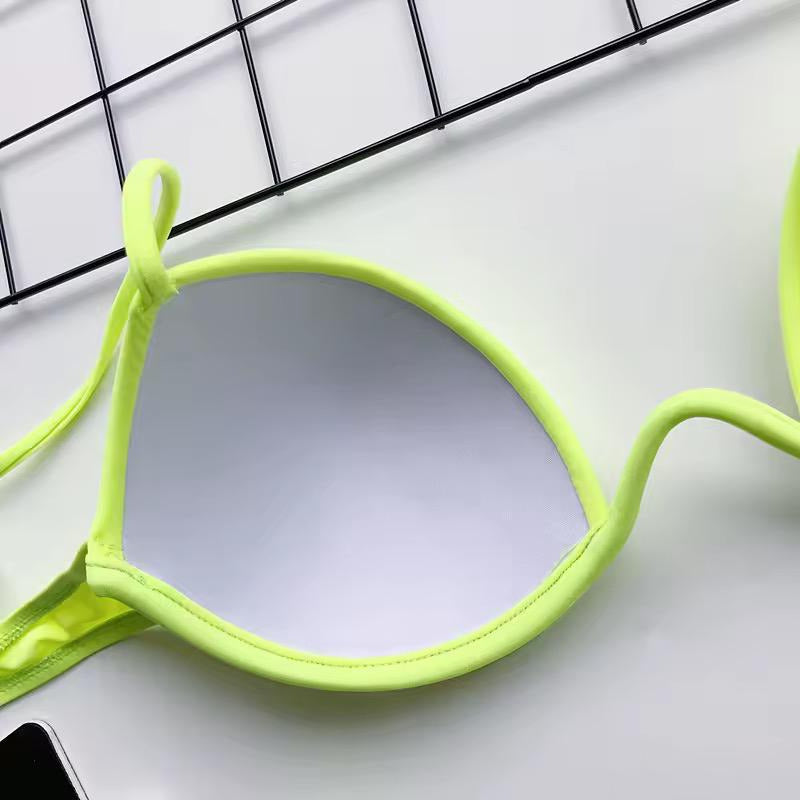 Bikini Malla Soutien Con Aro Y Colaless En V Varios Colores