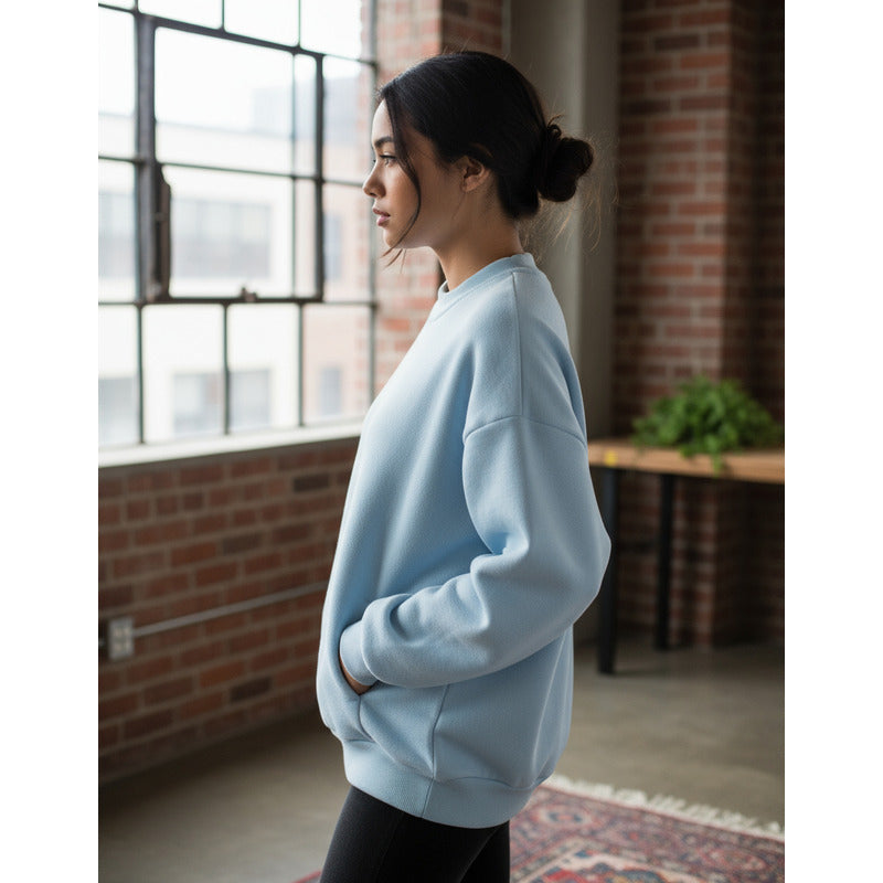 Buzo Deportivo Mujer Cuello Redondo Con Felpa Uniteduy