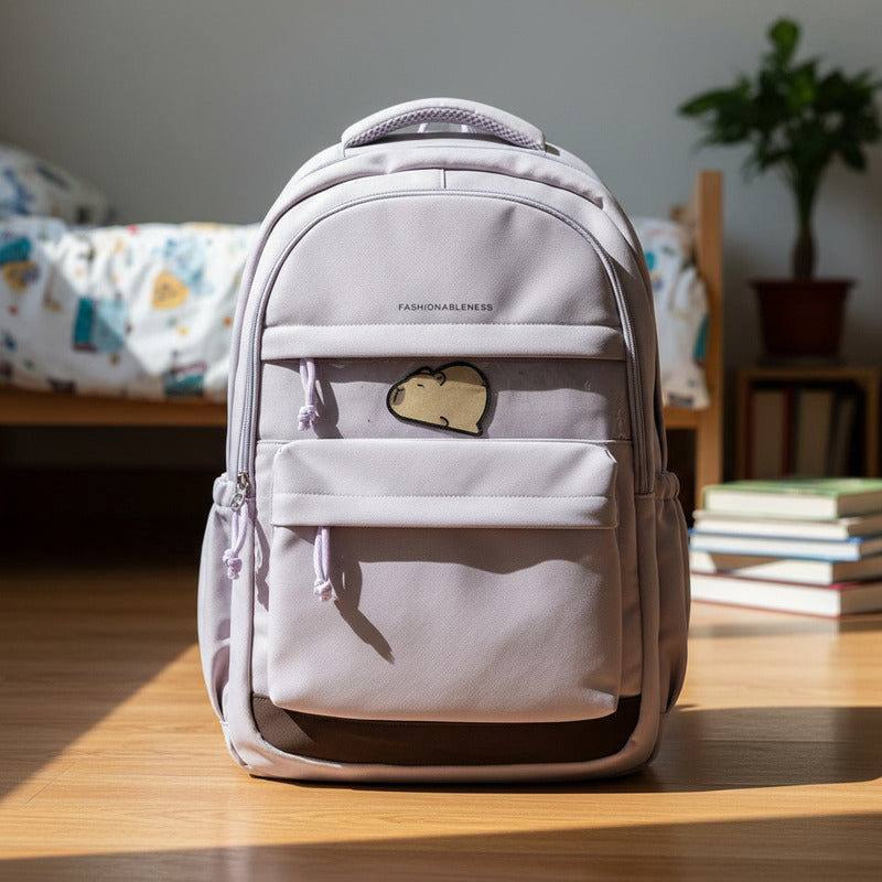 Mochila Escolar Liceo Pines De Capibara Carpincho Laptop