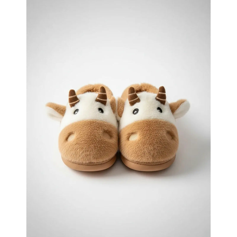Pantufla Vaca Sin Talón Talles Del 36 Al 45 Suela De Goma