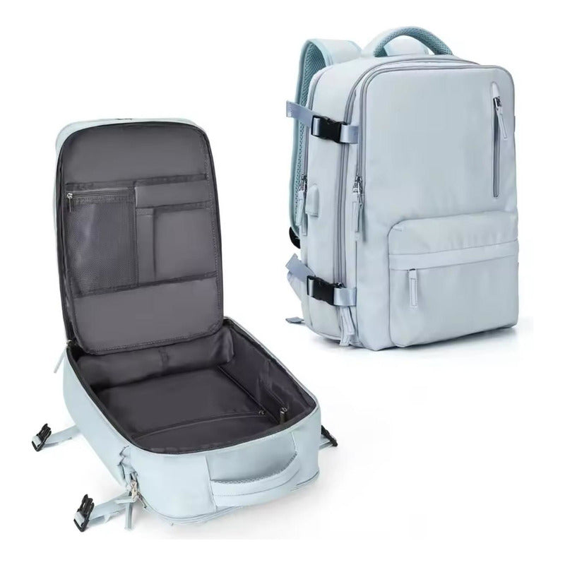 Mochila Viaje Grande Con Usb Varias Reparticiones Uniteduy