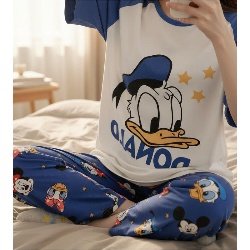 Pijama Pantalon Y Remera Stitch Minnie Donald Daisy Mickey