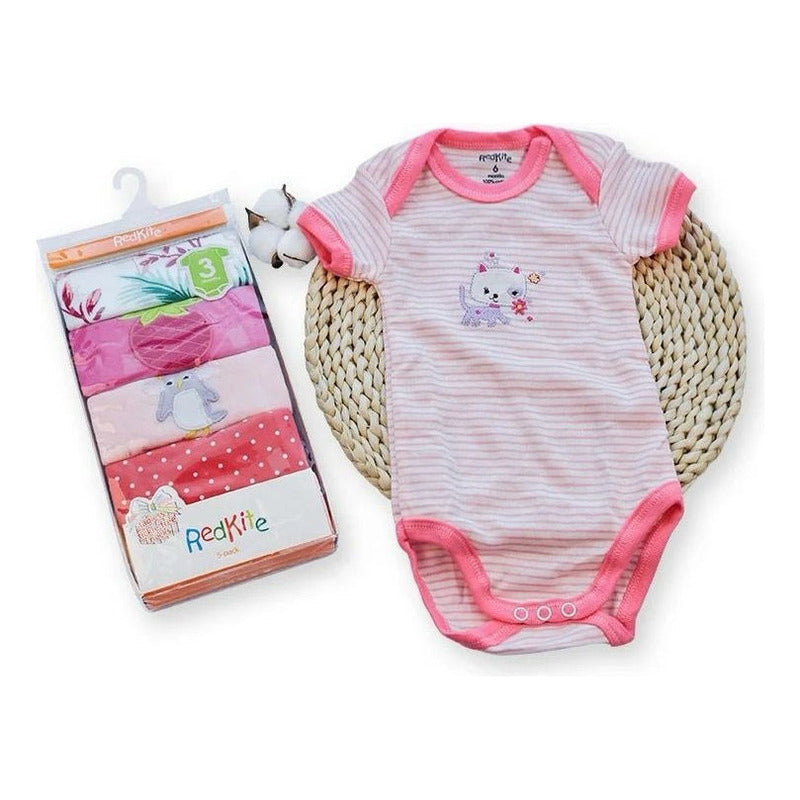 Body Bebe Pack Por 5 Manga Corta  Modelos Surtidos Uniteduy
