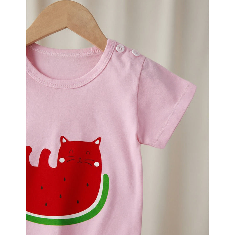 Remeras Manga Corta Algodon Bebes Y Niños Varios Diseños