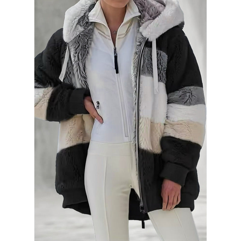 Abrigo Campera Para Mujer Con Capucha Cremallera Uniteduy