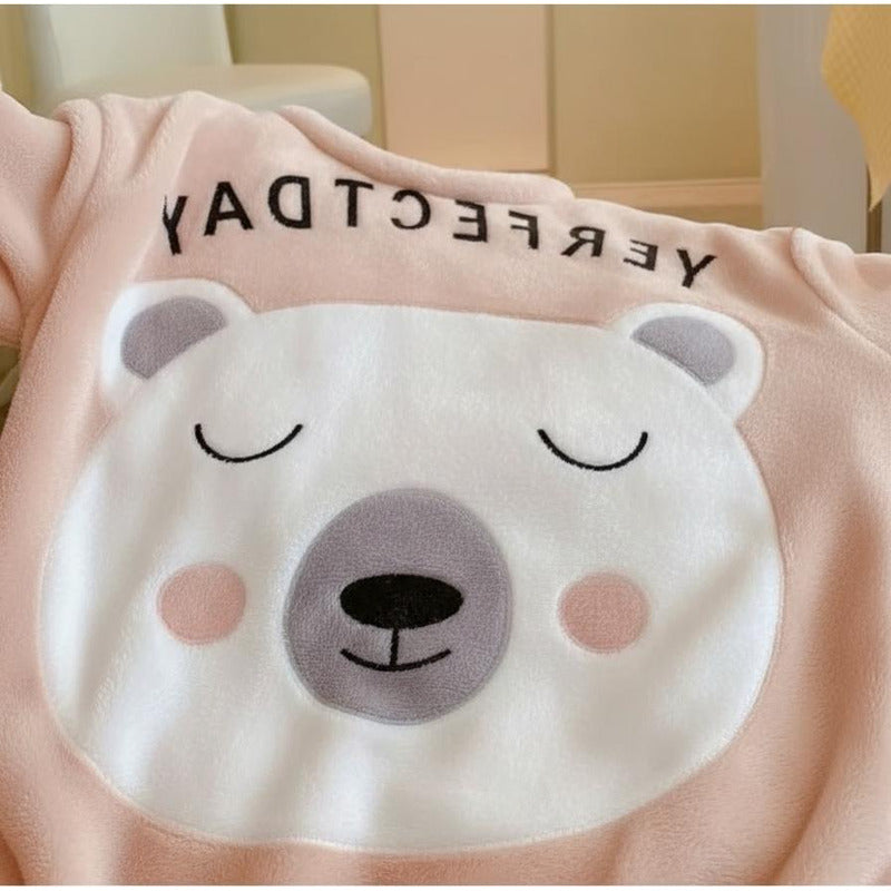 Pijama Peluche Largo De Dama Varios Diseños Talle Único