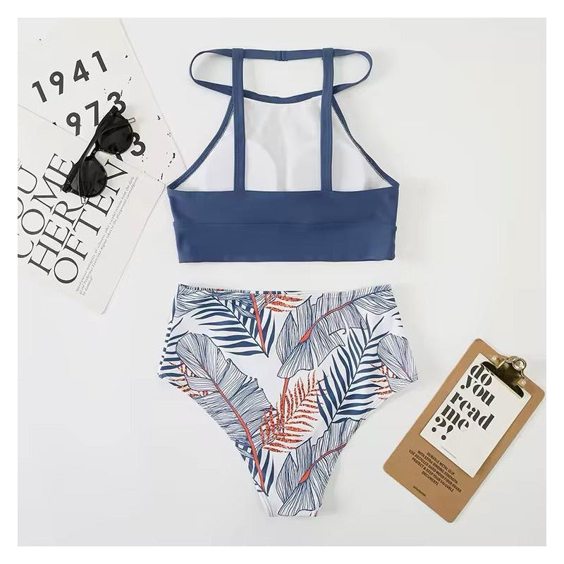 Bikini Malla Tiro Alto Tipo Top Varios Colores Uniteduy