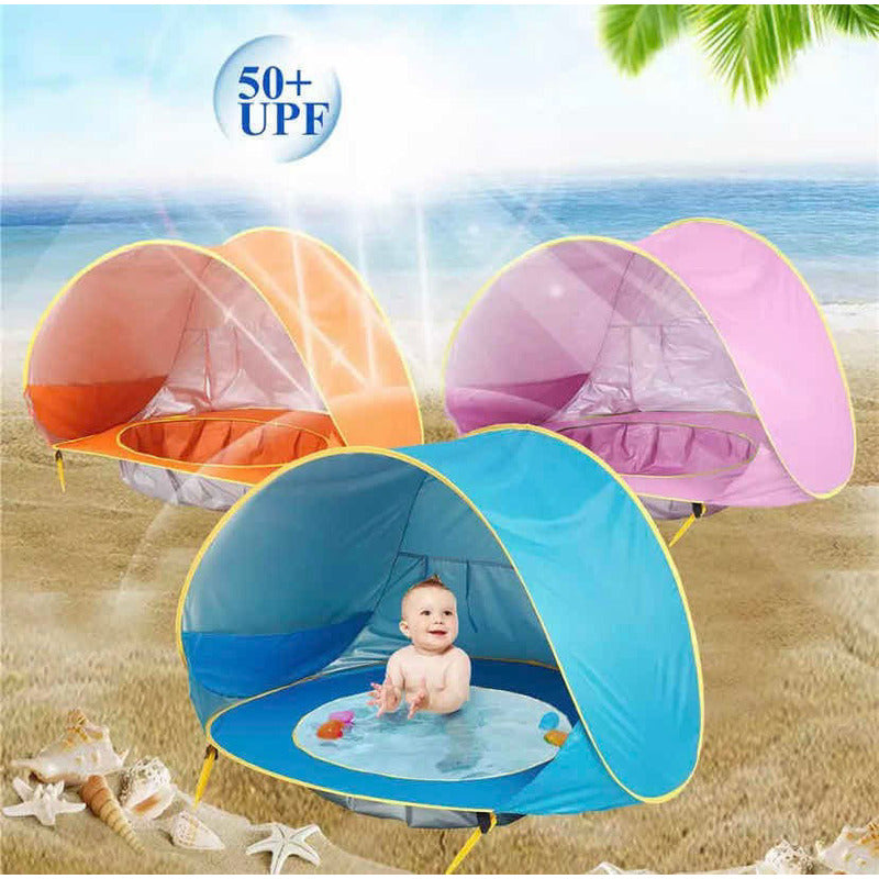 Carpa De Playa Con Piscina Para Niños Y Bebés!! Filtro Uv!