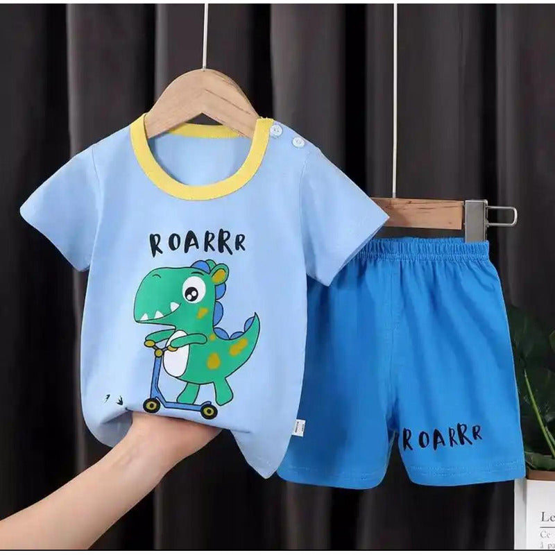 Conjunto De Niño Short Y Remera Bebe Varios Diseños Uniteduy