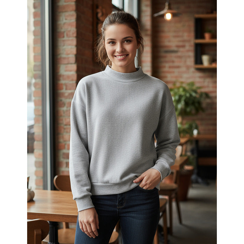 Buzo Deportivo Mujer Cuello Redondo Con Felpa Uniteduy