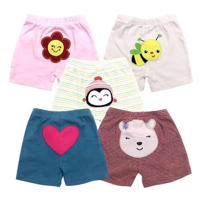 Short Bebe Pack Por 5 Modelos Surtidos  Algodon Uniteduy