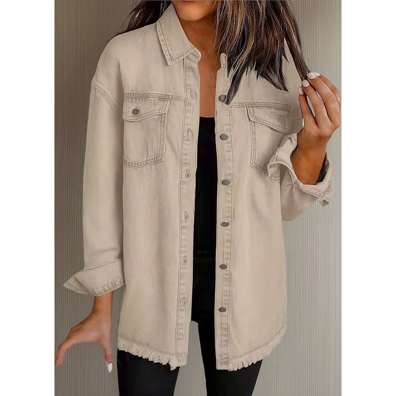 Sobre Camisa Campera Jeans Varios Colores Oversize Uniteduy