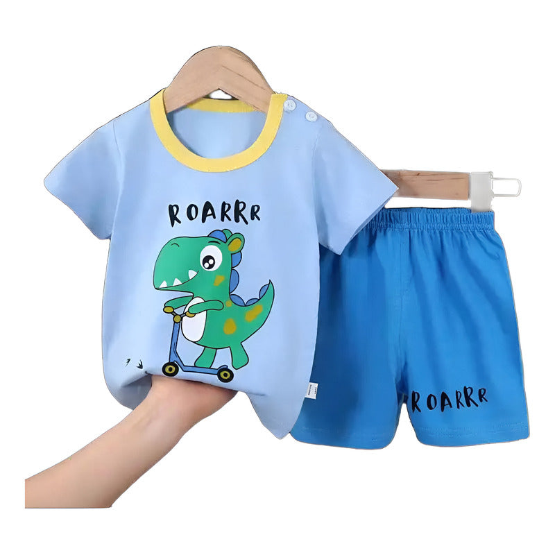 Conjunto De Niño Short Y Remera Bebe Varios Diseños Uniteduy