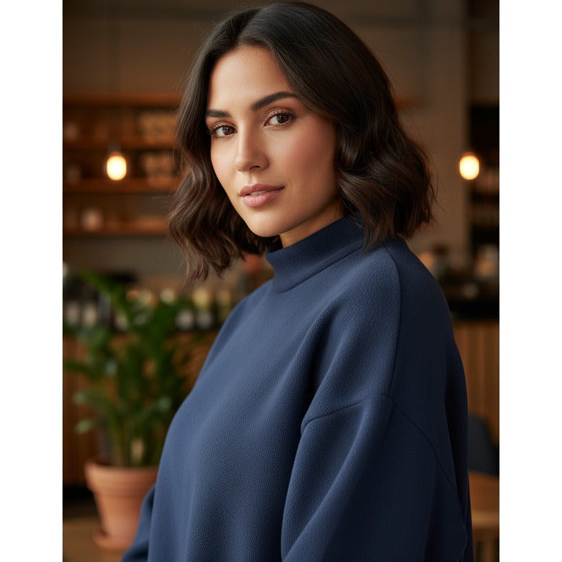 Buzo Deportivo Mujer Cuello Redondo Con Felpa Uniteduy