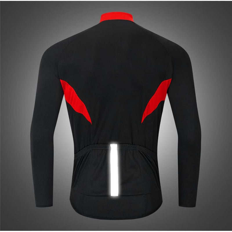 Wosawe- Jersey Manga Larga Para Ciclismo Tela Ventilada!