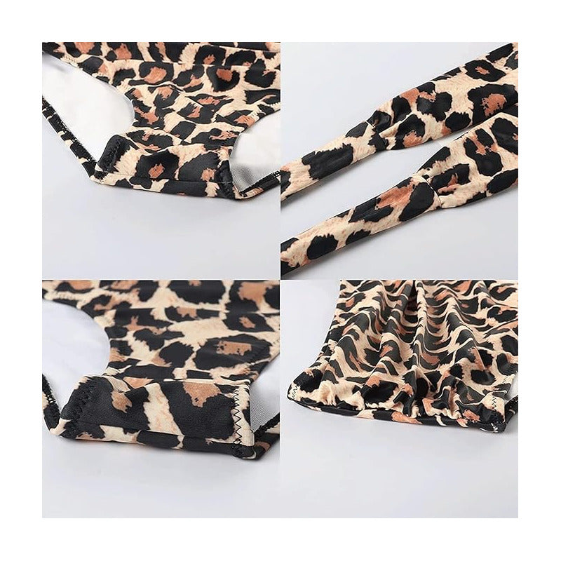 Bikini Mallas Tiro Alto 2 Piezas Push Up Cruzado Uniteduy