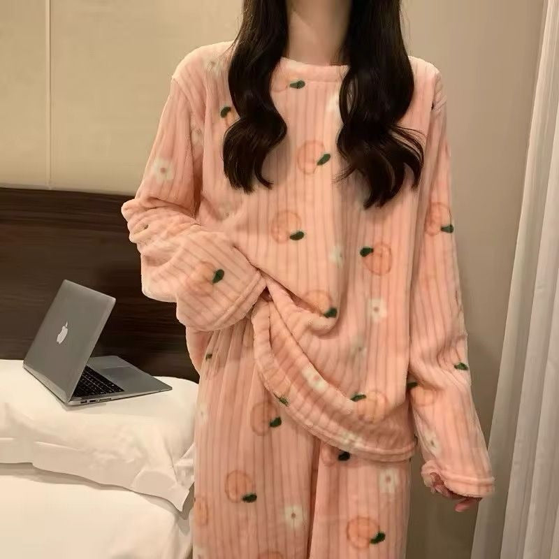 Pijama Peluche Largo De Dama Plush Abrigado Varios Diseños