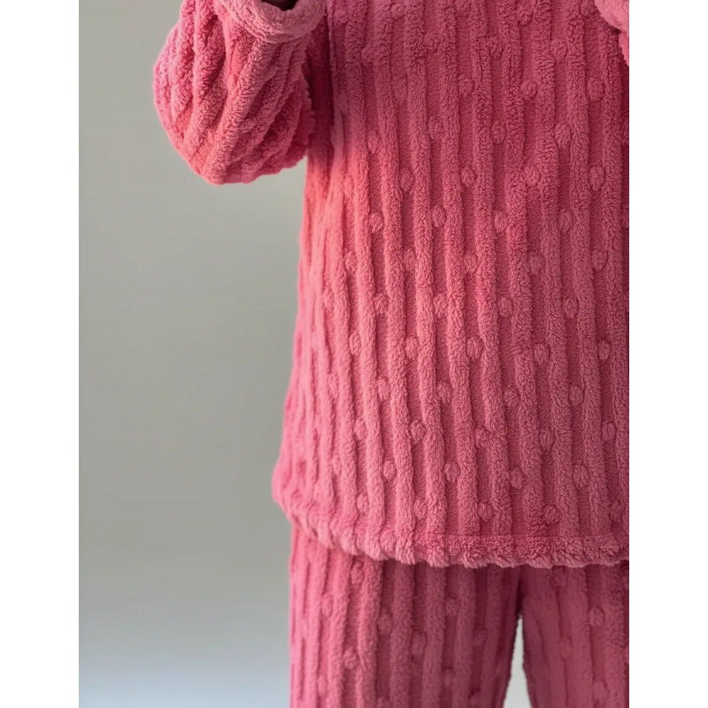 Pijama Peluche Peludo Plush Texturado De Dama Varios Colores